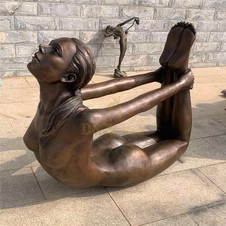 modern yoga woman statue