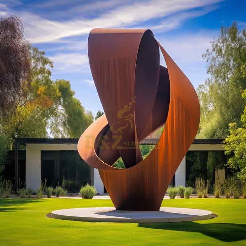 Large outdoor garden Corten Steel art sculptures for sale DZ-379