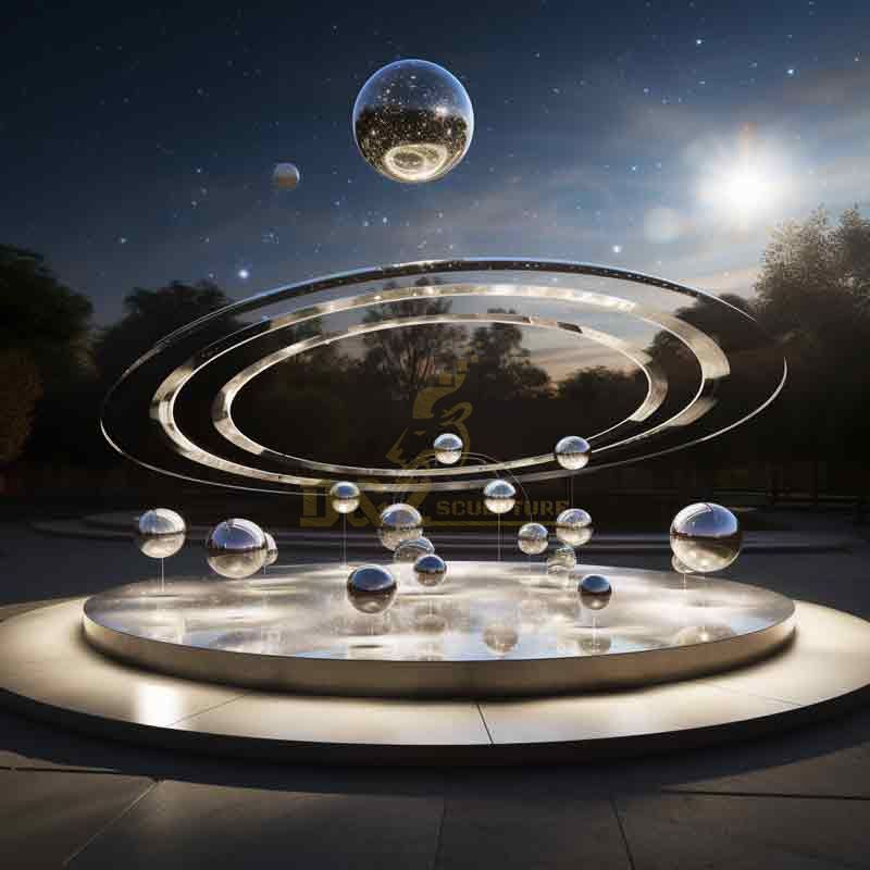 Large outdoor metal art sculpture - Solar System Sculptures DZ-384