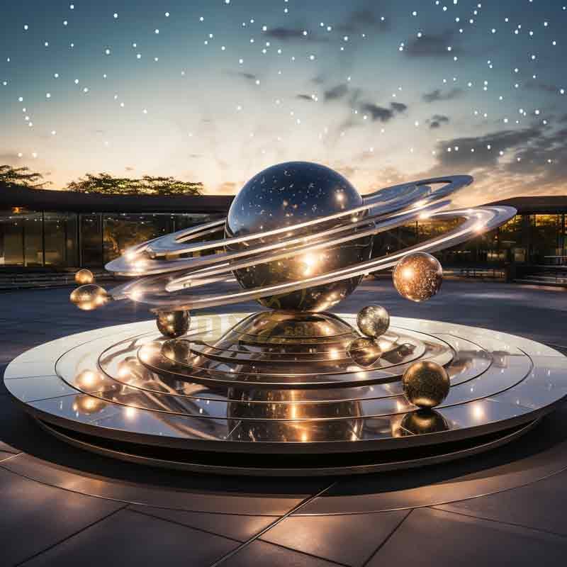 Large outdoor metal art sculpture - Solar System Sculpture