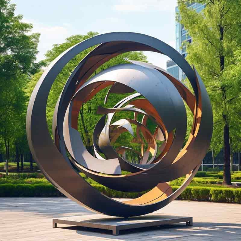 Modern large abstract metal garden sculptures for sale DZ-385