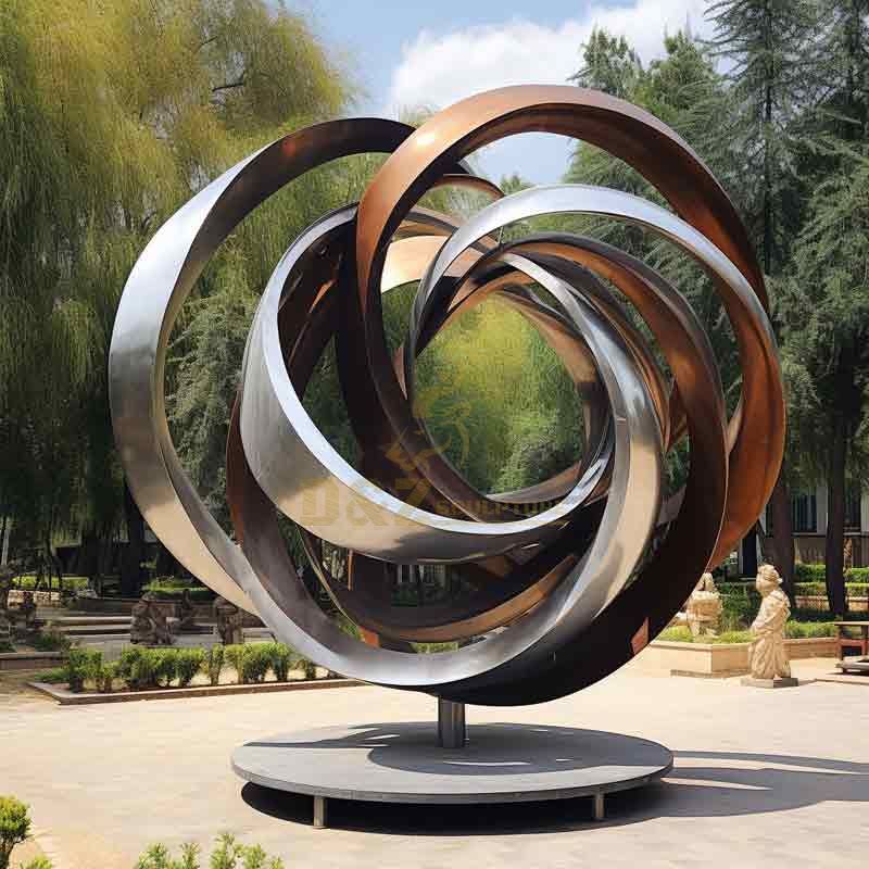 Modern large abstract metal garden sculptures for sale DZ-385