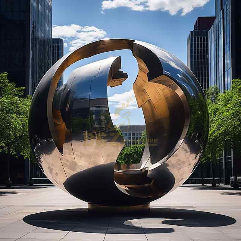 Customized large outdoor metal sphere art sculpture DZ-386