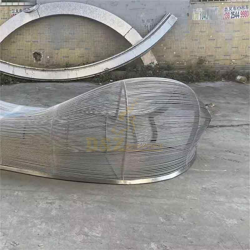 Modern metal art bench, functional decorative sculpture for parks and shopping malls DZ-390