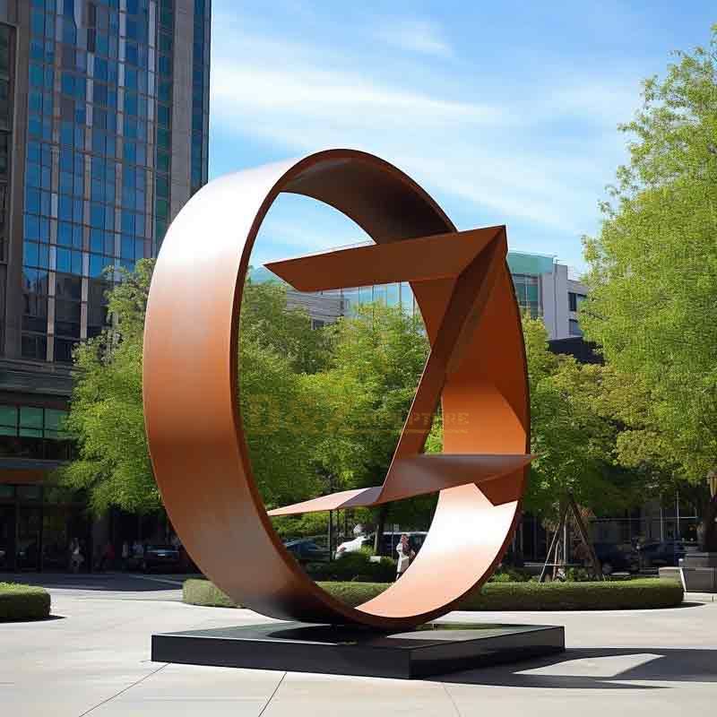 Large metal sculpture customization project, circle series, public art installation DZ-394