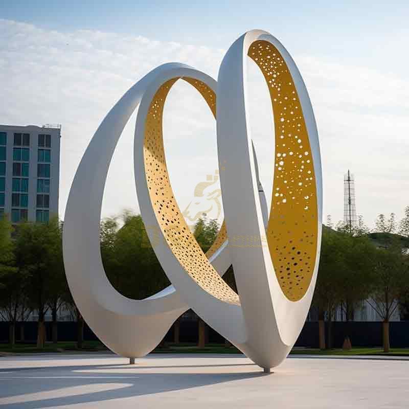 Modern large hollow metal ring art sculptures DZ-407