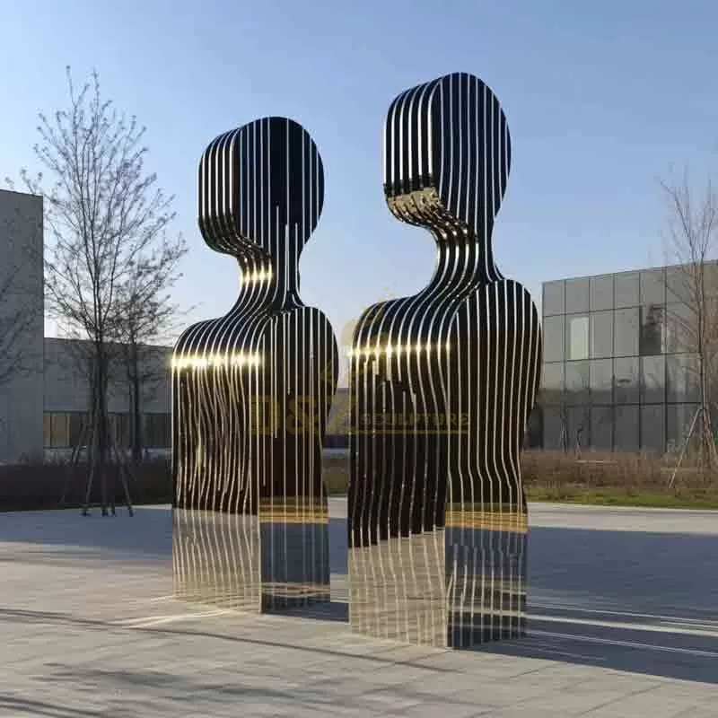Modern Large Metal Abstract Figure Sculpture | Multilayer DZ-826