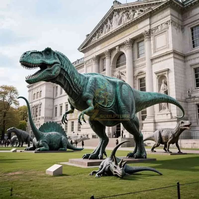 Large Outdoor Bronze Dinosaur Sculpture for Sale DZ-835
