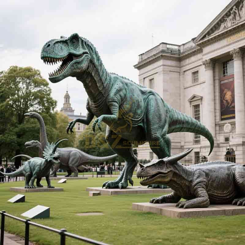 large outdoor dinosaur statue