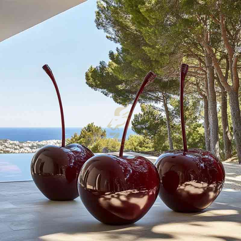 metal art sculpture cherry