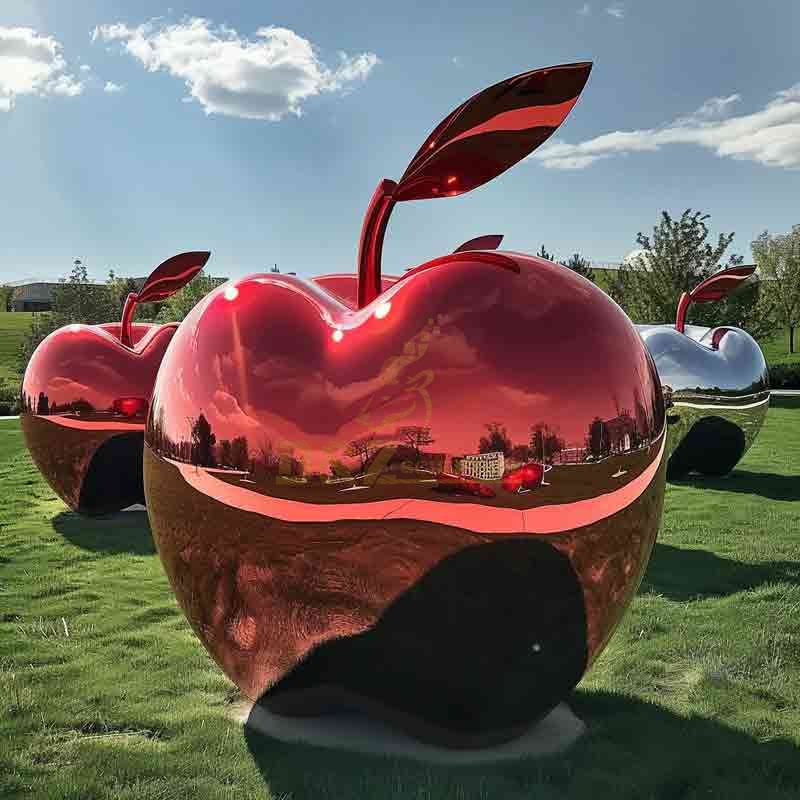 large apple sculpture