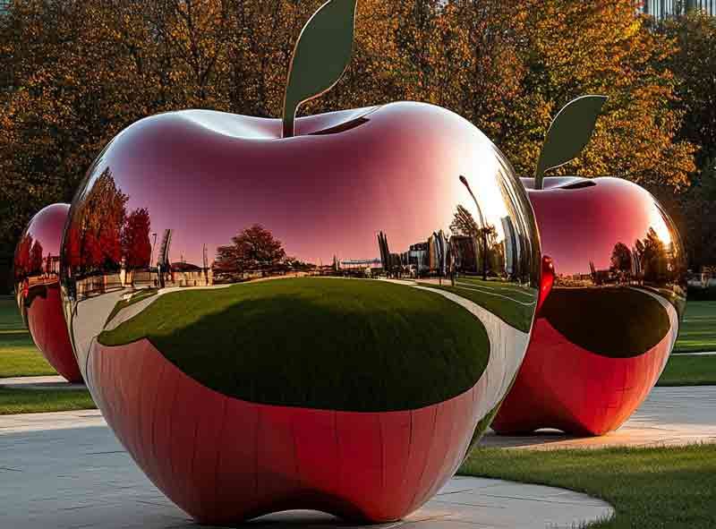 12 Exquisite Large Apple Sculpture Series | Metal Art Custom