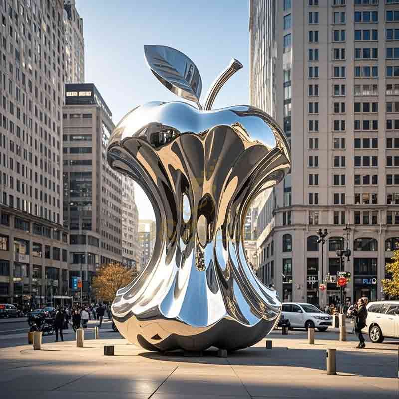 Stainless Steel Large Apple Core Sculpture Outdoor DZ-840