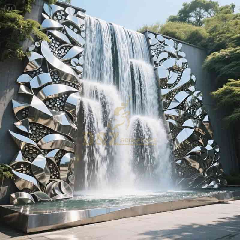 Modern Metal Wall Fountain | Waterfall Fountain DZ-842