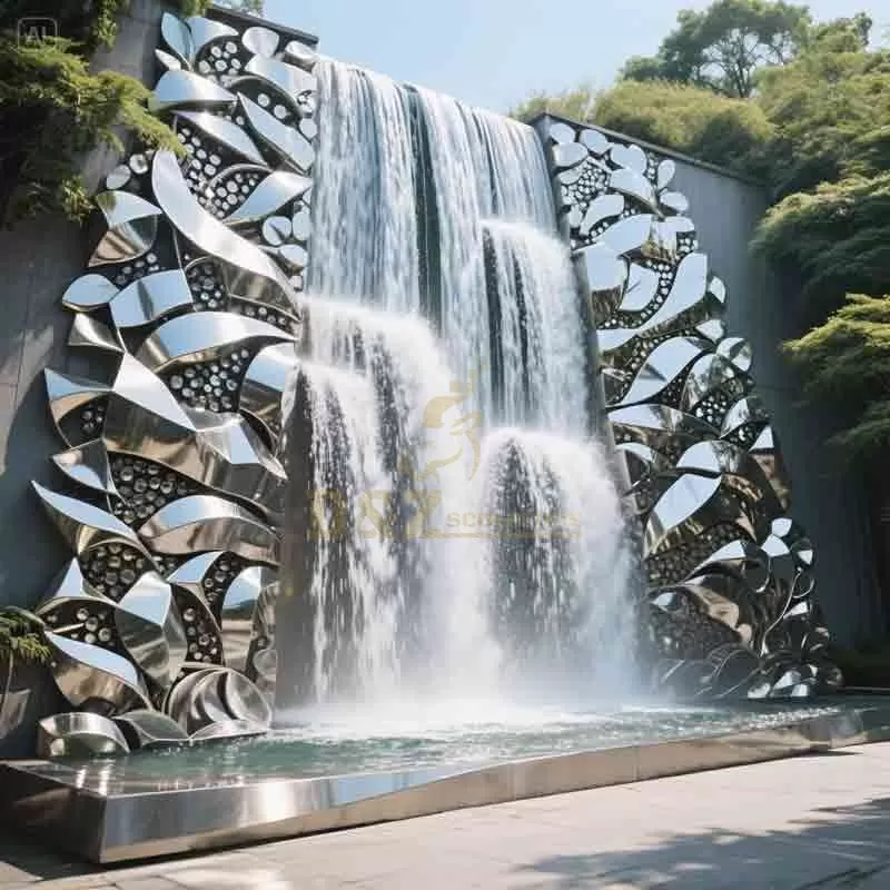 Modern Metal Wall Fountain | Waterfall Fountain DZ-842