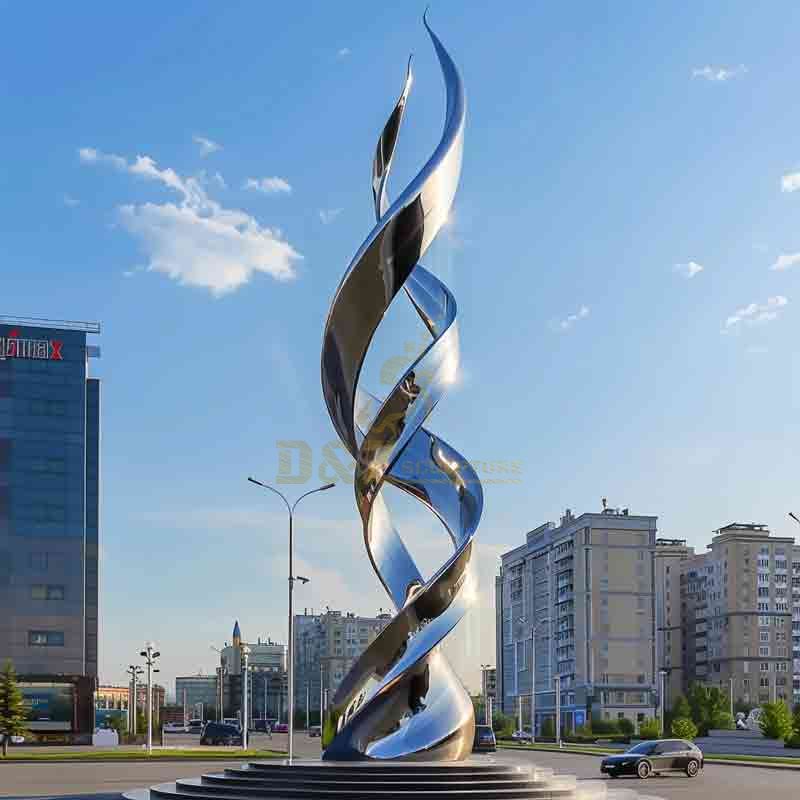 Large Stainless Steel Spiral Sculpture | City Landmark DZ-844