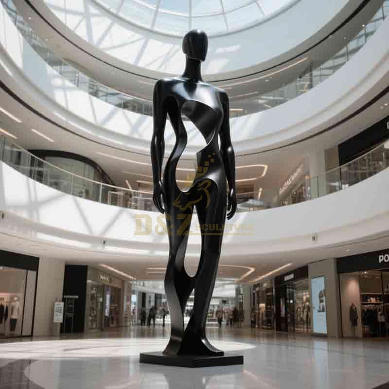 Modern Abstract Figure Sculpture | Metal Mall Decor DZ-846
