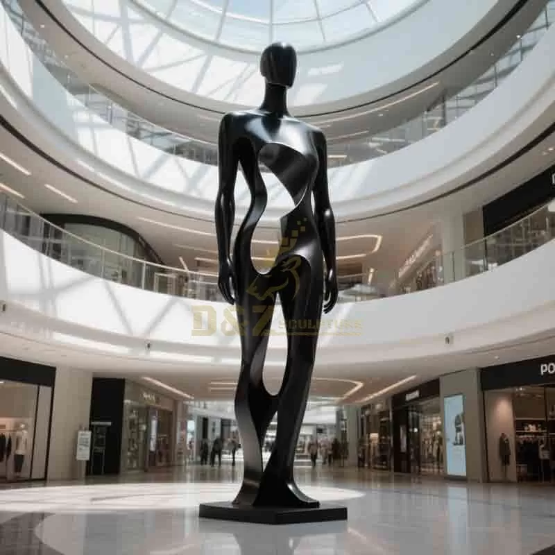 Modern Abstract Figure Sculpture | Metal Mall Decor DZ-846
