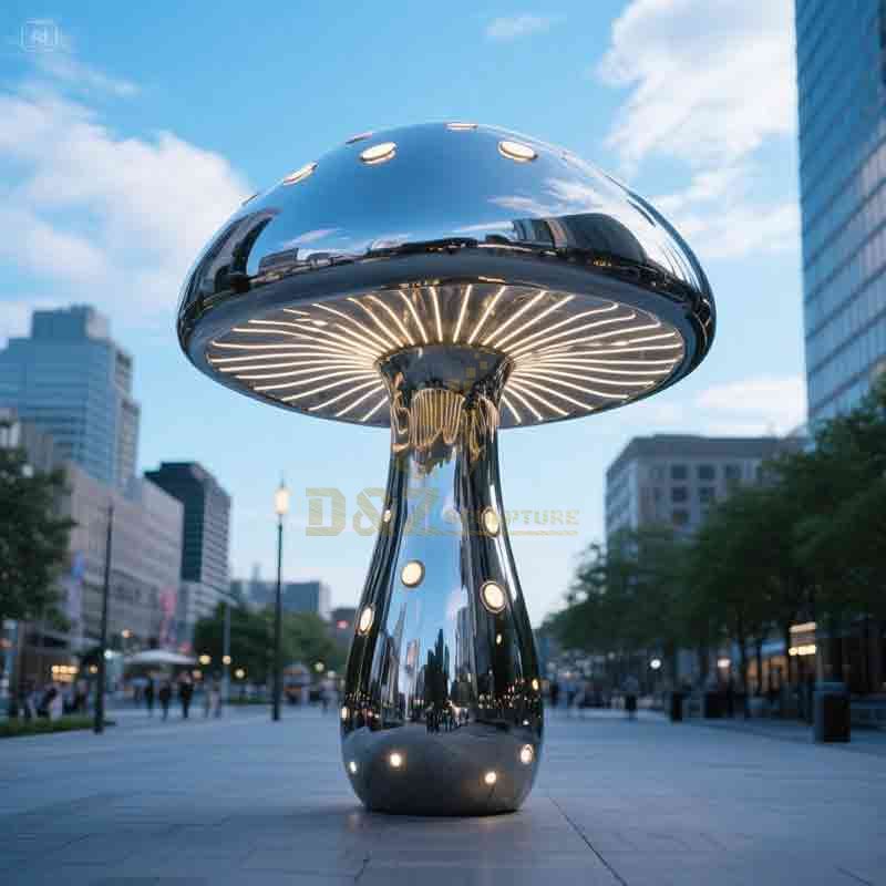 led large mushroom sculpture