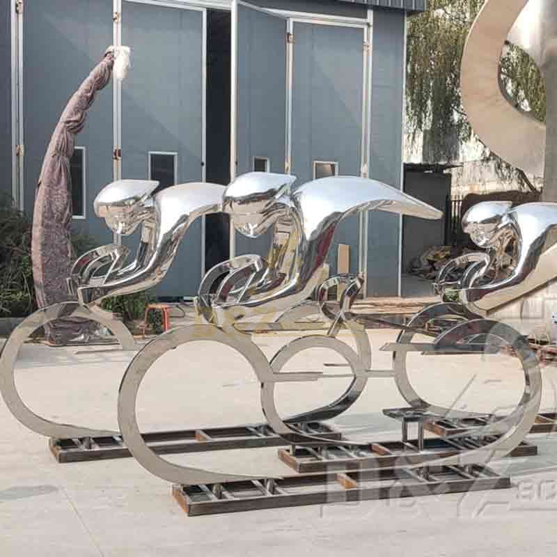 steel bicycle sculpture