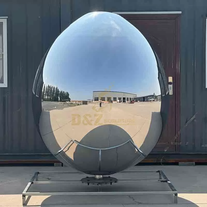 Polished Stainless Steel Giant Egg Sculpture DZ-855