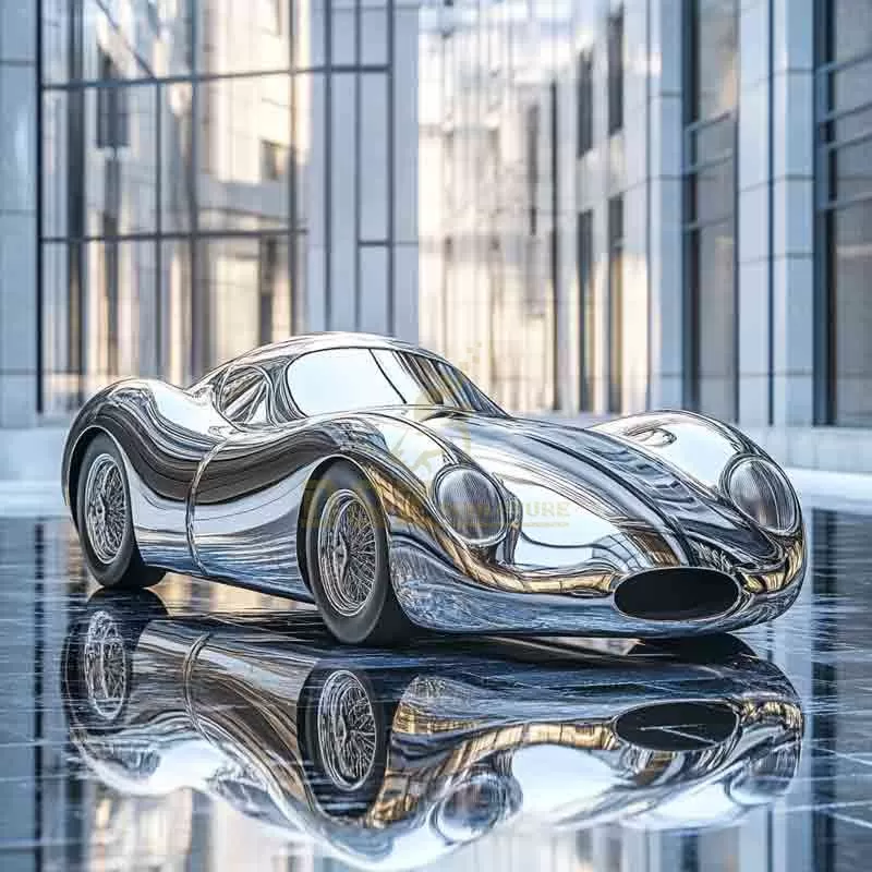 Stainless Steel Car Sculpture | Outdoor Art Decor DZ-859