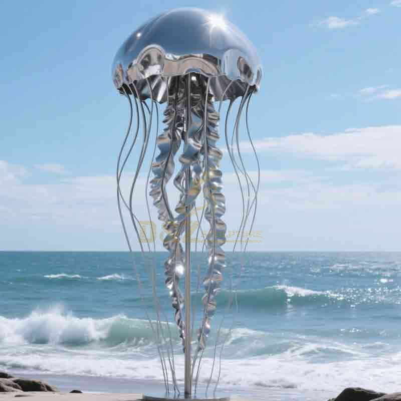 stainless steel jellyfish sculpture