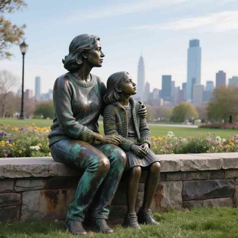 Bronze Mother and Daughter Statue for Garden Decor DZ-862