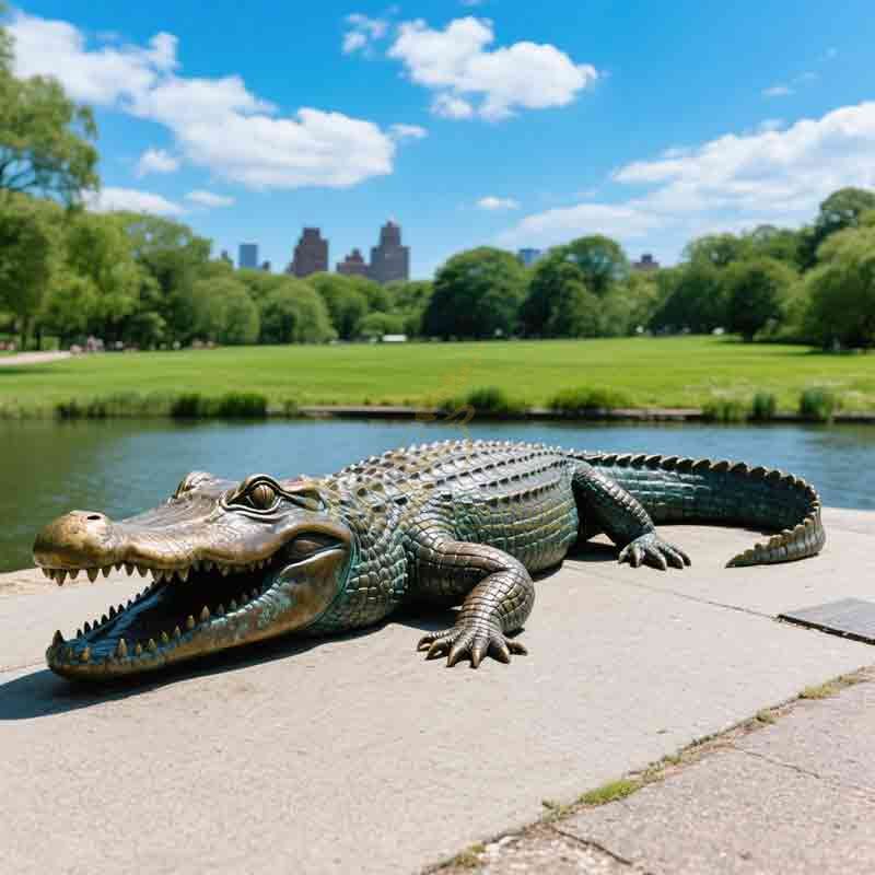 life size crocodile statue