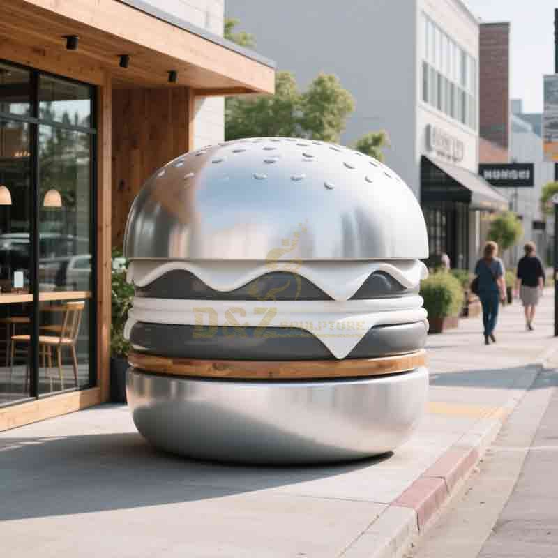 large hamburger sculpture