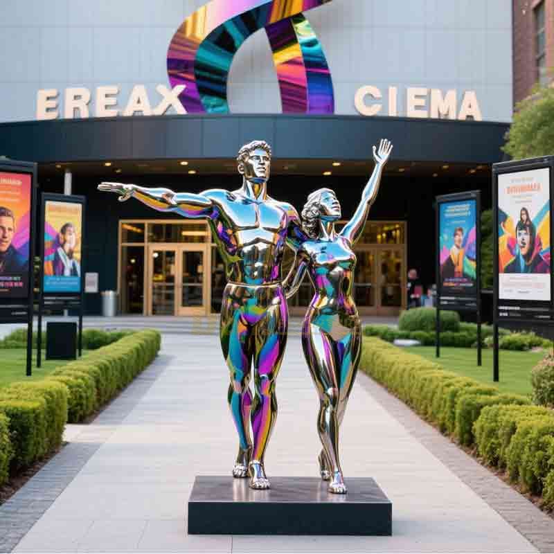 outdoor double gymnast sculpture