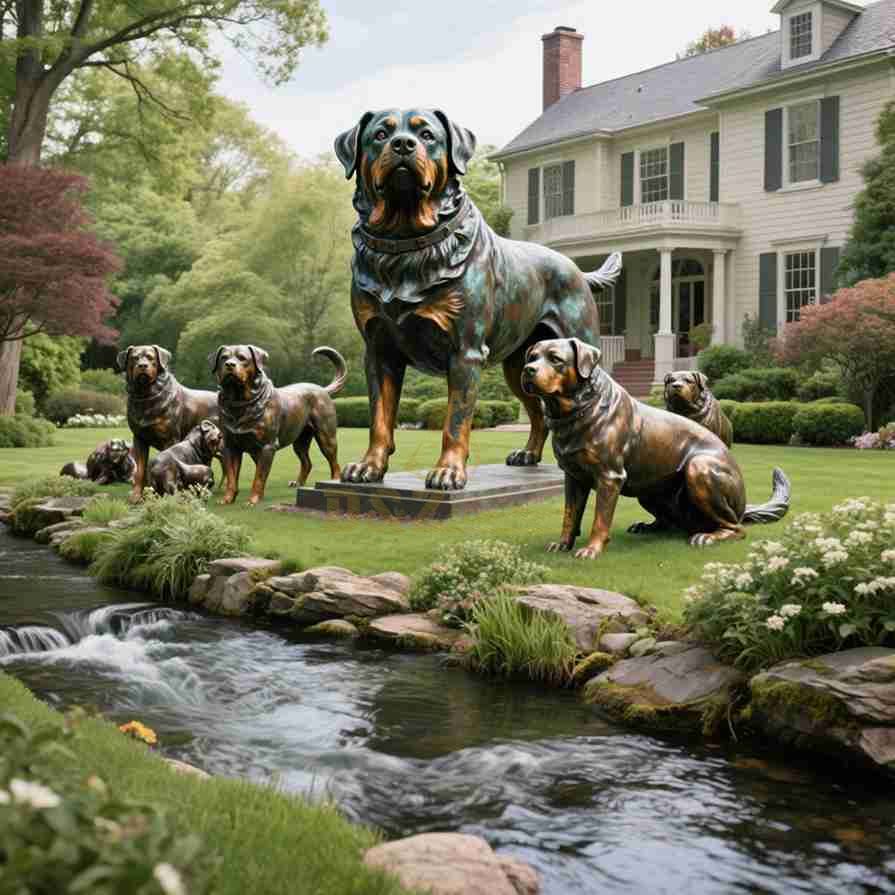 rottweiler dog statues