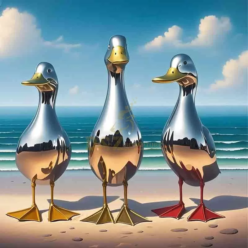 Modern Abstract Metal Duck Sculpture For Sale DZ-871