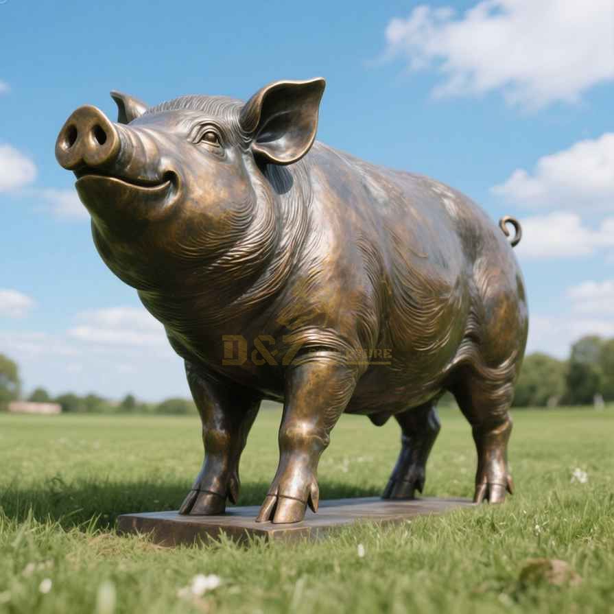 large outdoor pig statues