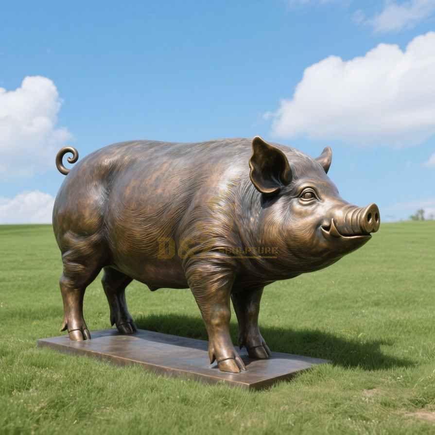 large pig statue