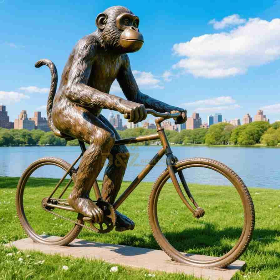 bronze monkey statue