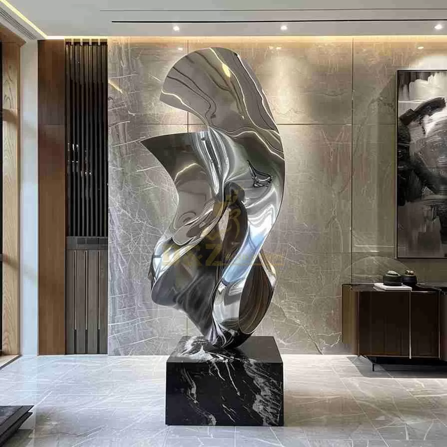 Modern Abstract Metal Sculpture | Luxury Hotel Art Decor D-13