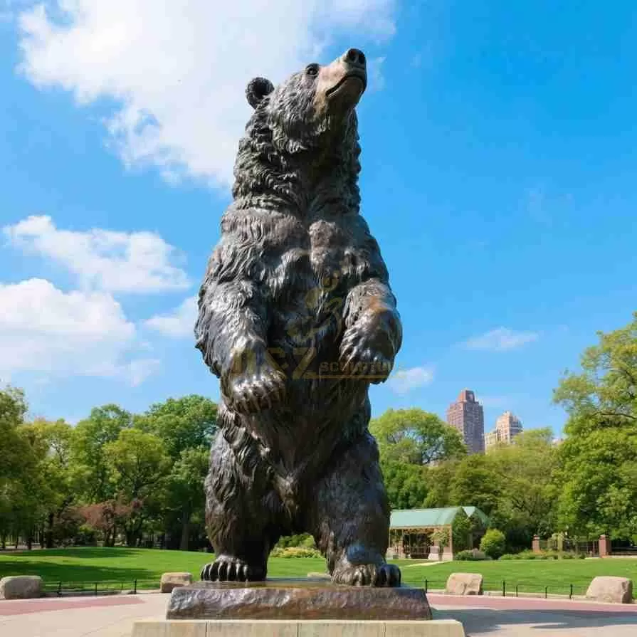 Large Bronze Grizzly Bear Statue for Garden D-19