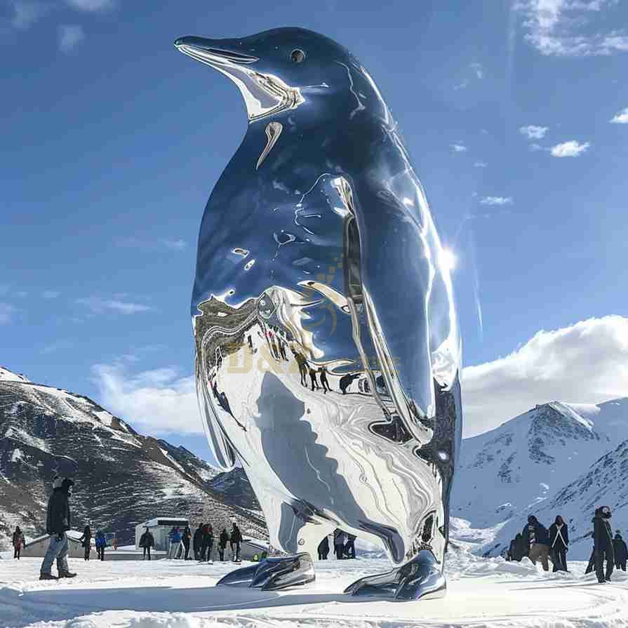sculptures of penguins