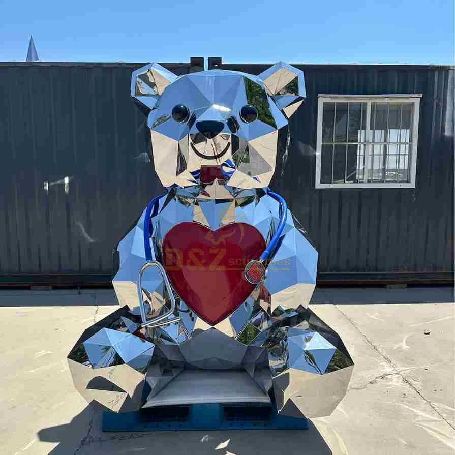 metal bear sculpture