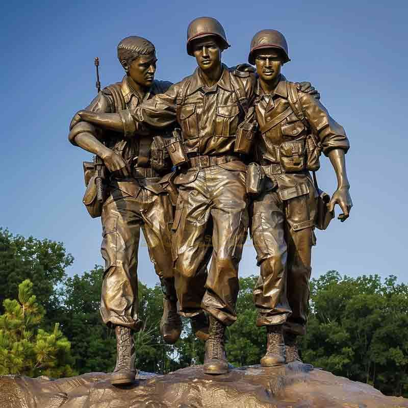 bronze no man left behind statue