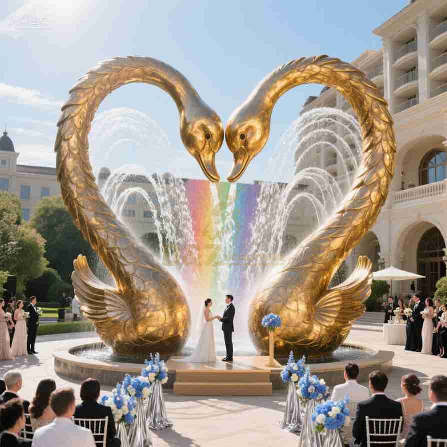 pet swan fountain