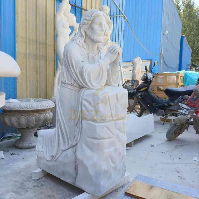 white marble jesus statue