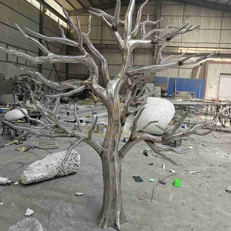 Customized Outdoor Metal Tree Sculpture For Sale D-28