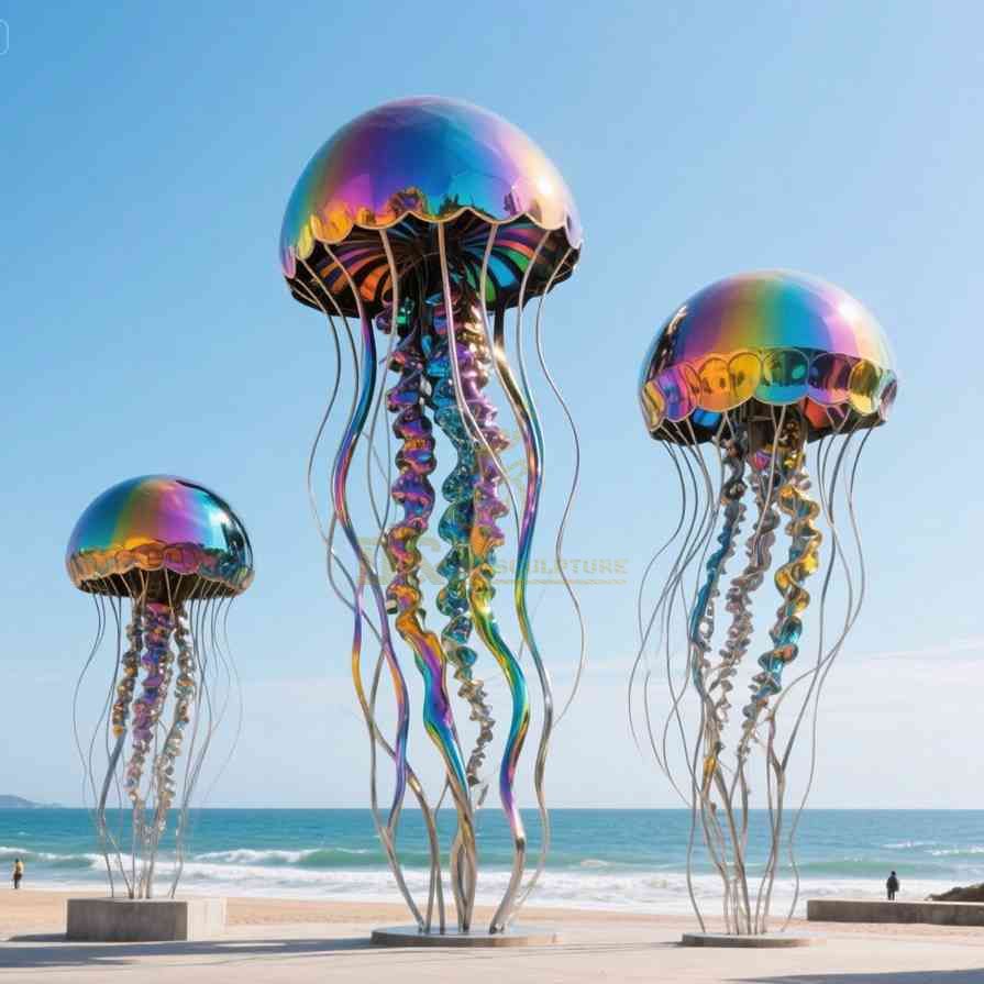 metal jellyfish sculpture