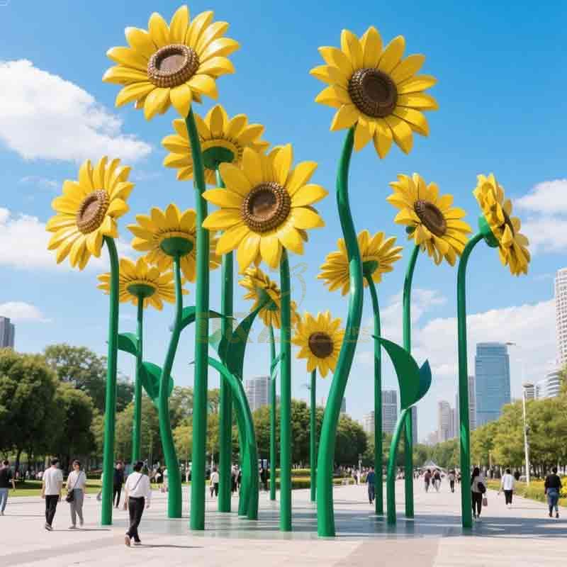 sunflower sculpture outdoor