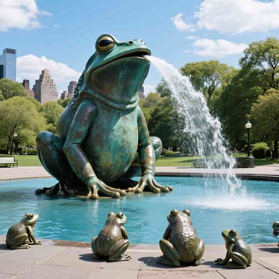 frog water fountain spitter outdoor