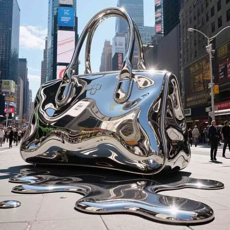Stainless Steel Handbag Sculpture | Polished Finish DZ-887
