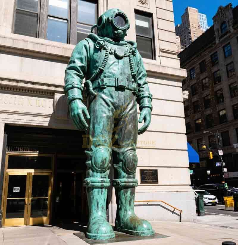 large deep sea diver statue