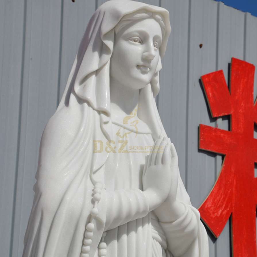  white marble virgin mary statue